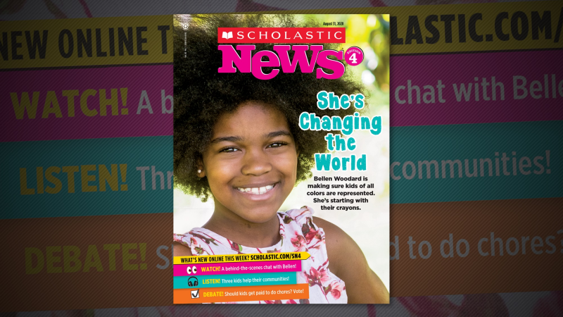 Read How Bellen Woodard Is Changing the World One Crayon at a Time in this  Month's Scholastic News Cover Story